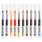🖊️ 10Pcs/Set High Quality Needle Type Gel Pens – Straight Liquid Ballpoint