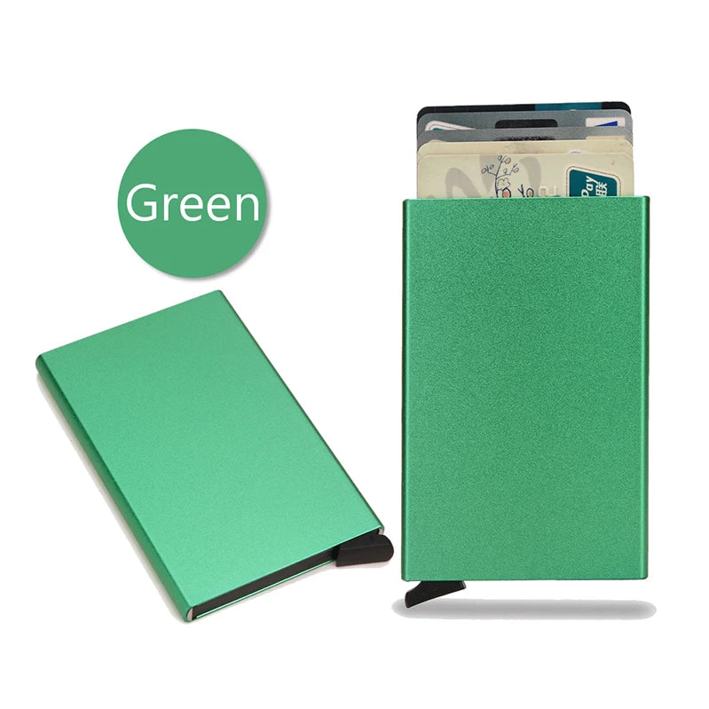 💳 RFID Smart Wallet – Slim & Minimalist Metal Card Holder for Men & Women