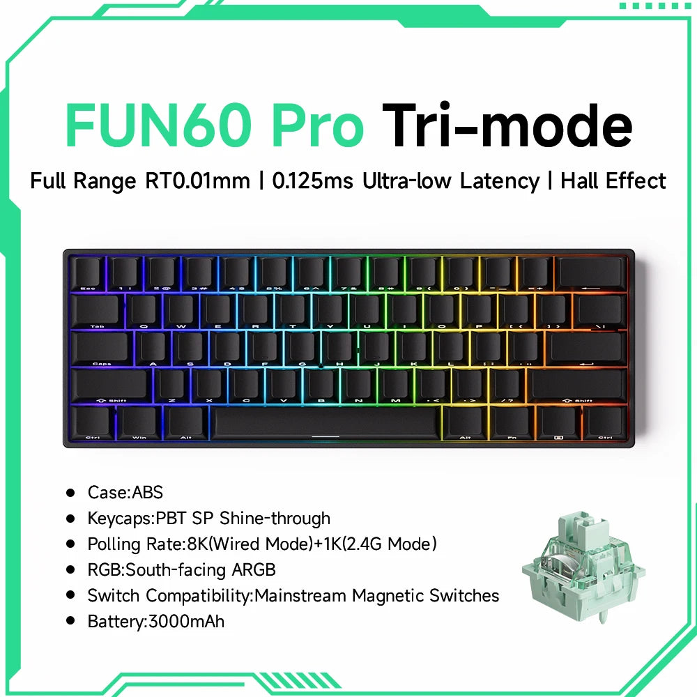 ⌨️ AKKO MonsGeek FUN60 Series Mechanical Keyboard – 61 Keys