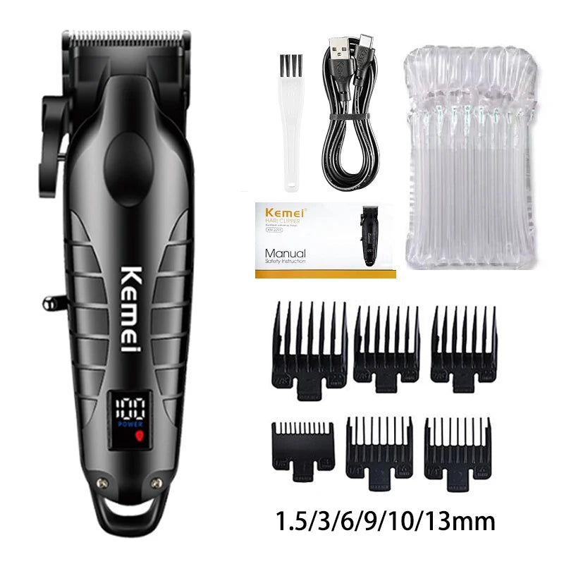 ✂️ Kemei Professional Hair Clippers & Shavers – Rechargeable Electric Grooming Tools