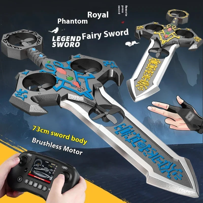 🛩️ 2025 RC Flying Sword Drone with Brushless Motor & RGB Lights