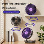 🌬️ Xiaomi 4-in-1 Multifunctional Portable Fan – Rechargeable Desktop & Wall-Mounted with Night Light