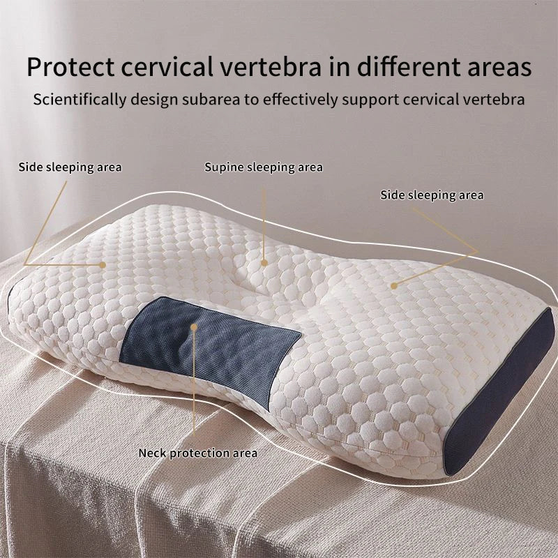 🛏️ MOYU Orthopedic Cervical Pillow with Massage Function – Cotton Cover, Adjustable Height