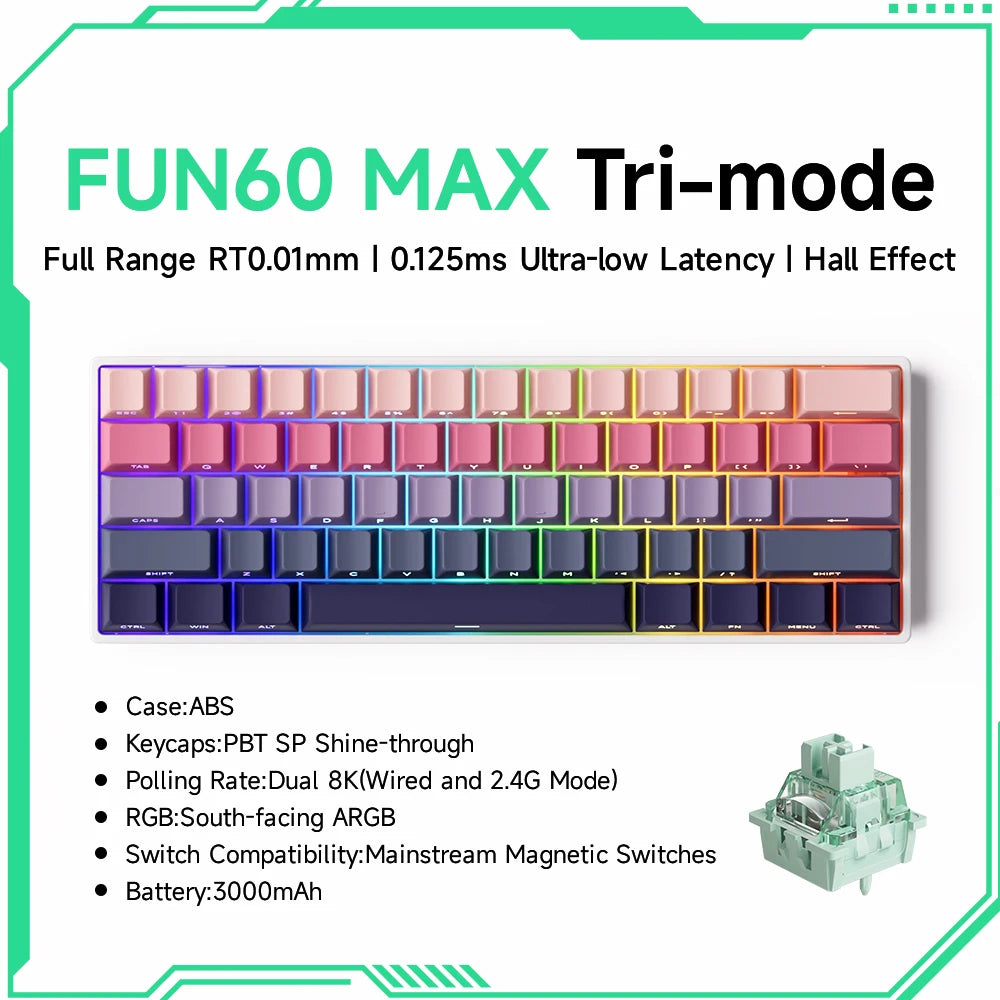 ⌨️ AKKO MonsGeek FUN60 Series Mechanical Keyboard – 61 Keys