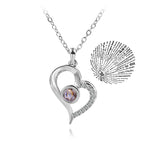 💖 Projection Necklace – 100 Languages "I Love You" Pendant