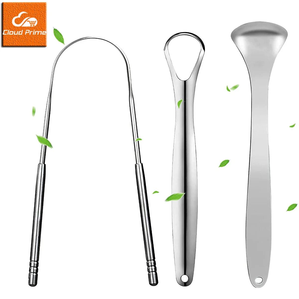 👅 Premium Stainless Steel Tongue Scraper – Cleaner for Adults & Kids