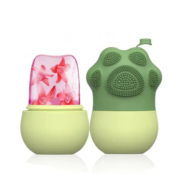 ❄️ Silicone Ice Cube Trays & Facial Massager – Beauty Lifting & Contouring