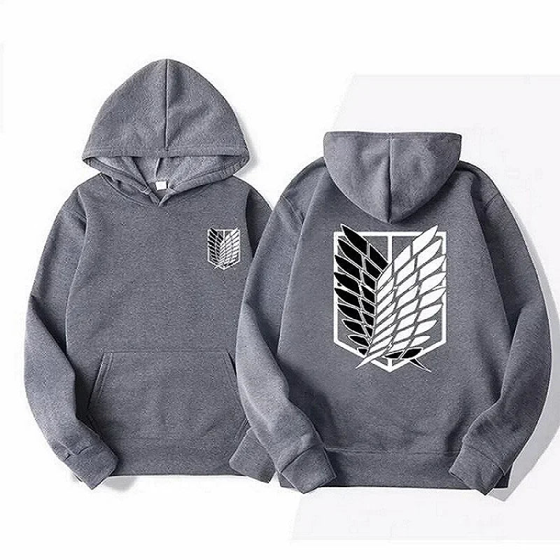 ⚔ Attack on Titan Hoodie – Unisex Anime Streetwear Pullover