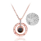 💖 Projection Necklace – 100 Languages "I Love You" Pendant