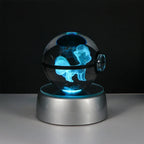 🪐 Pokémon 3D Crystal Ball LED Night Light – Pikachu, Gengar, Eevee & Mewtwo