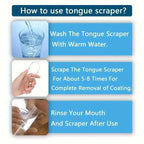 👅 Stainless Steel Tongue Scraper – U-Shaped for Fresh Breath