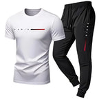 👕 PARIS Men’s Casual Suit – Spring/Summer Two-Piece Set