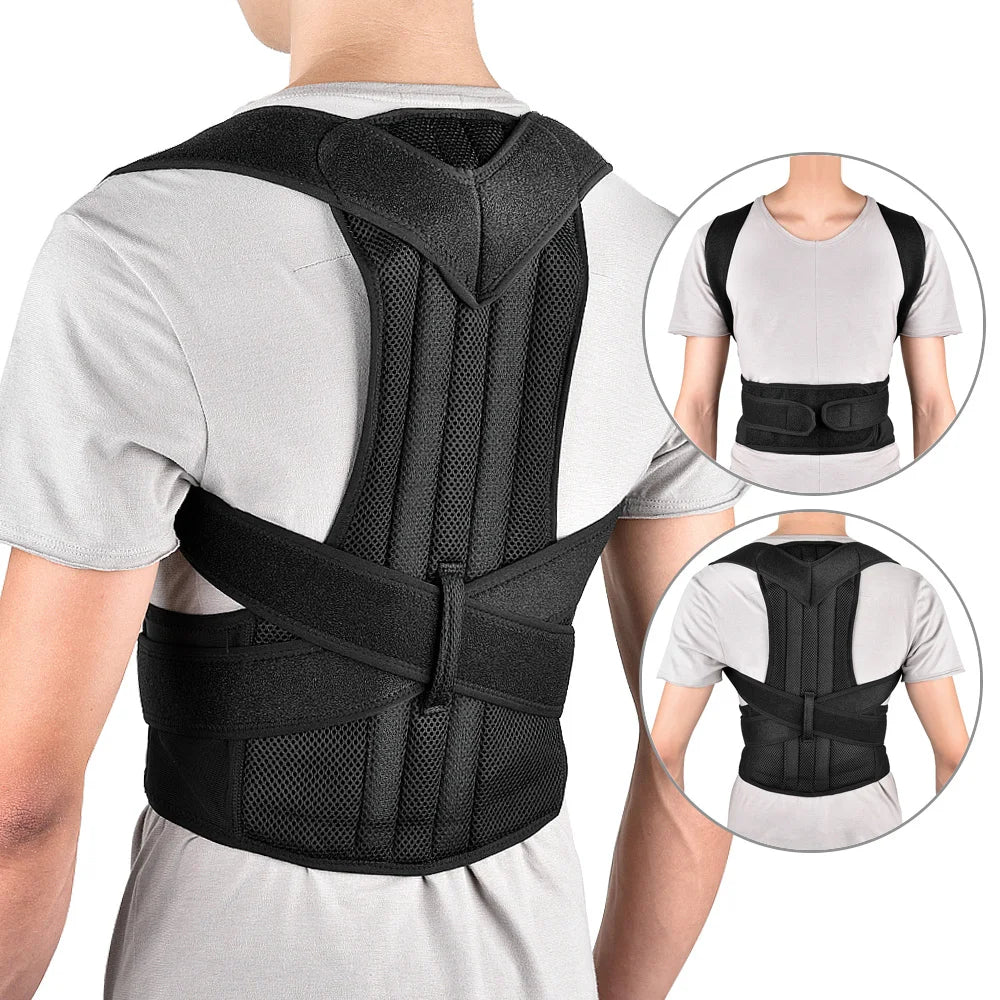 🦴 Adjustable Back Shoulder Posture Corrector Belt – Clavicle & Spine Support