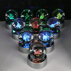 🪐 Pokémon 3D Crystal Ball LED Night Light – Pikachu, Gengar, Eevee & Mewtwo
