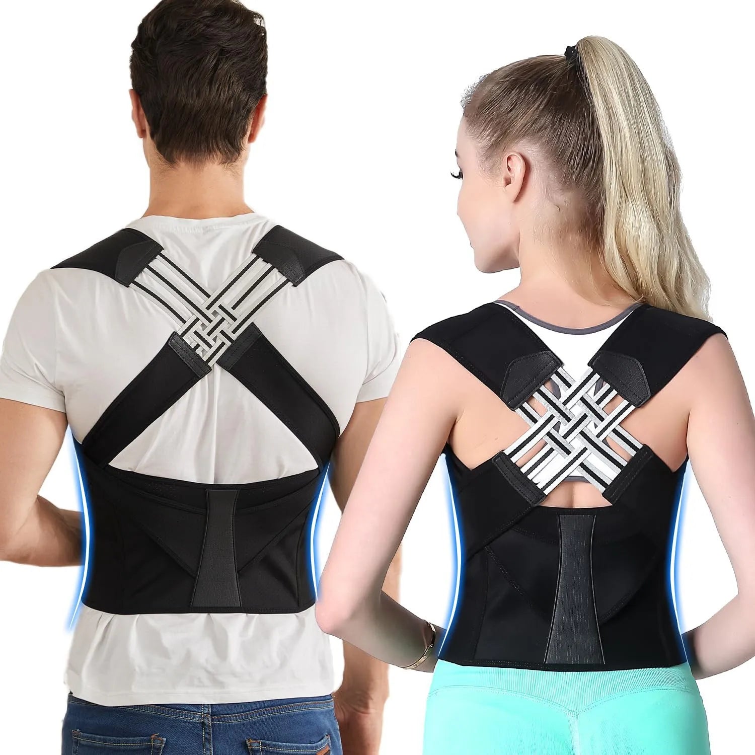 💪🩻 Back Brace Posture Corrector – Adjustable Full Back Support