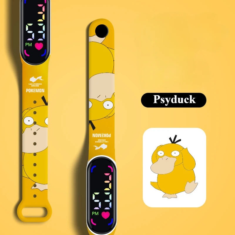 ⏰ Pokemon Strap LED Electronic Watch – Cute Pikachu & Gengar Design
