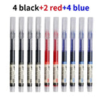 🖊️ 10Pcs/Set High Quality Needle Type Gel Pens – Straight Liquid Ballpoint