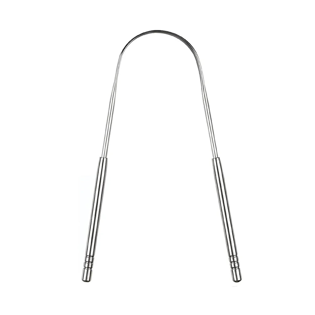 👅 Premium Stainless Steel Tongue Scraper – Cleaner for Adults & Kids