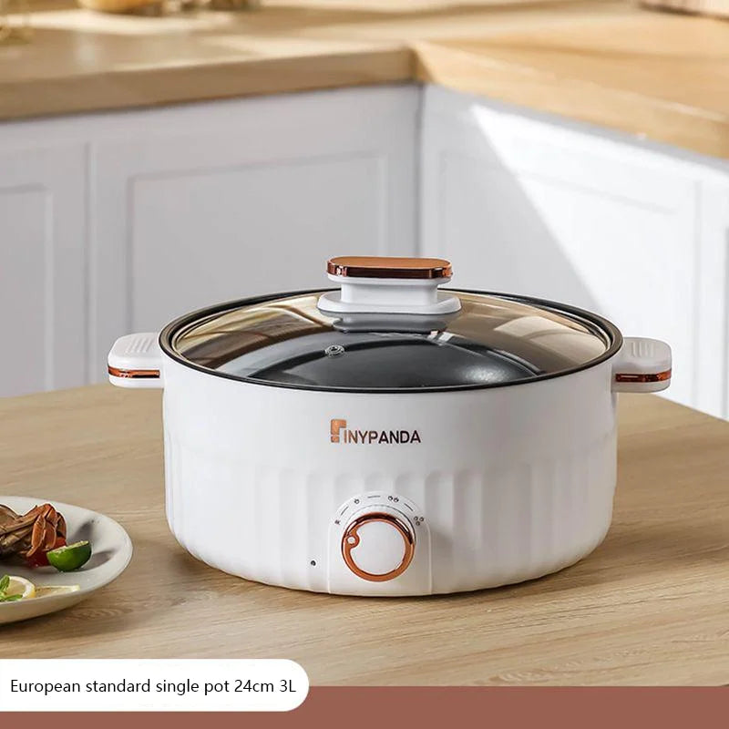 🍲 Portable Electric Multifunctional Cooker – Double Layer Hot Pot ⚡