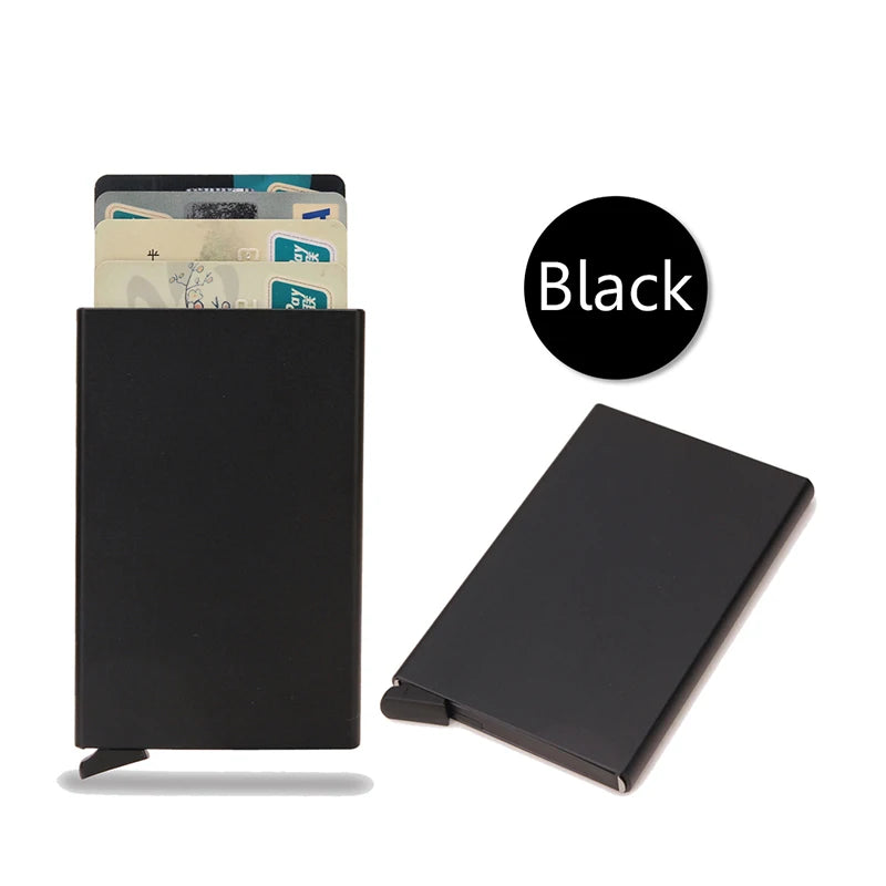 💳 RFID Smart Wallet – Slim & Minimalist Metal Card Holder for Men & Women