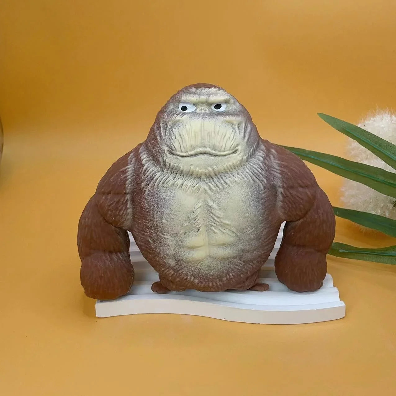🦍😄 Cute Gorilla Figurines – Humorous Monkey Statues & Stress Relief Toy