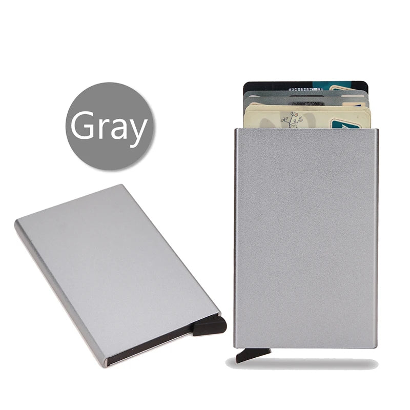 💳 RFID Smart Wallet – Slim & Minimalist Metal Card Holder for Men & Women