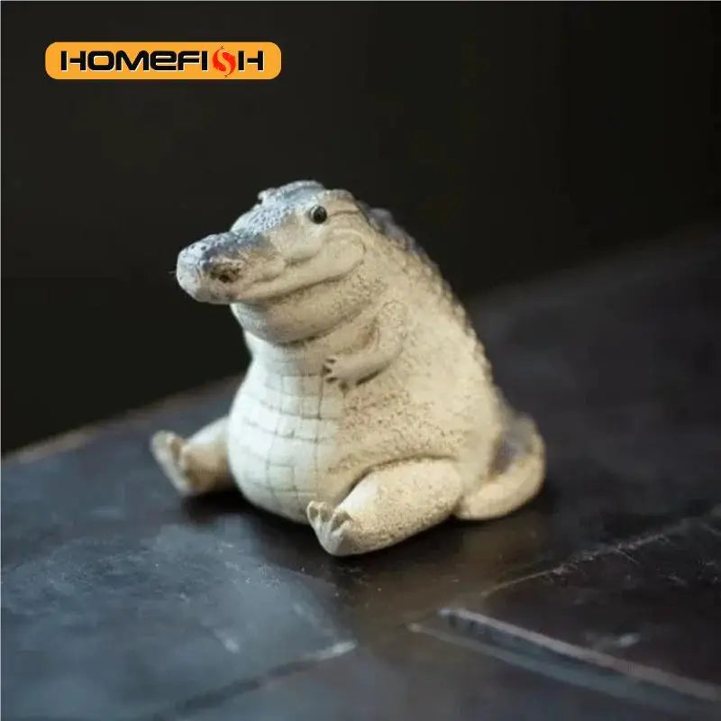 🐊 Handmade Small Crocodile Tea Pet – Boutique Tea Ceremony Ornament