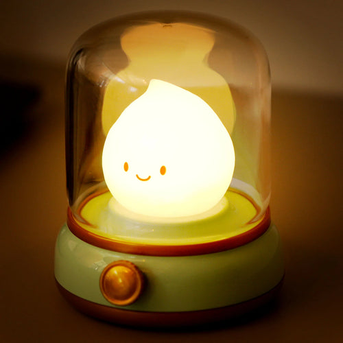 Flameless LED Lamp | USB-Powered Night Light with Realistic Flame Effect