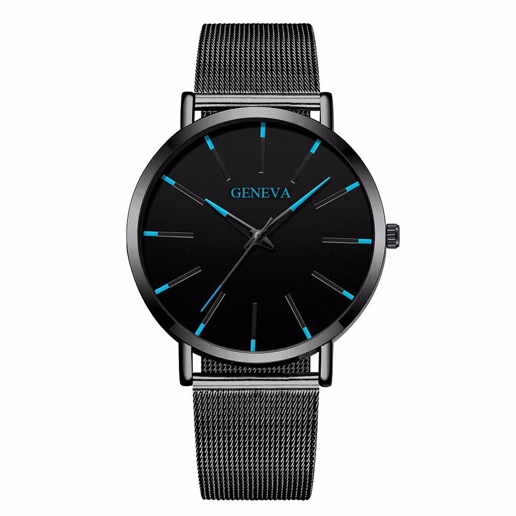 ⌚ Fashion Ultra-thin Men’s Business Watch – Steel Mesh Band Quartz Watch