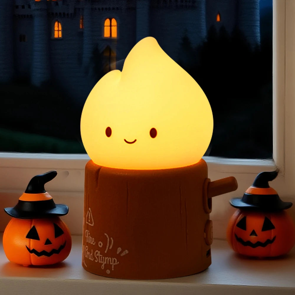 Flameless LED Lamp | USB-Powered Night Light with Realistic Flame Effect