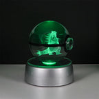 🪐 Pokémon 3D Crystal Ball LED Night Light – Pikachu, Gengar, Eevee & Mewtwo