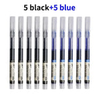 🖊️ 10Pcs/Set High Quality Needle Type Gel Pens – Straight Liquid Ballpoint