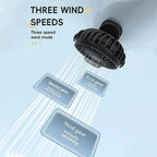 🌬️✨ USB Clip Fan 360° Rotatable with 3 Speeds & Night Light