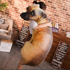 🐶 3D Lifelike Animal Cute Bend Dog Printed Throw Pillow – Funny Dog Head Cosplay Cushion for Kids and Home