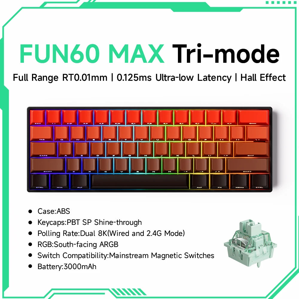 ⌨️ AKKO MonsGeek FUN60 Series Mechanical Keyboard – 61 Keys