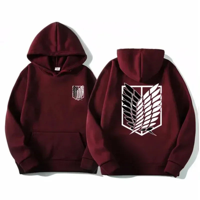 ⚔ Attack on Titan Hoodie – Unisex Anime Streetwear Pullover