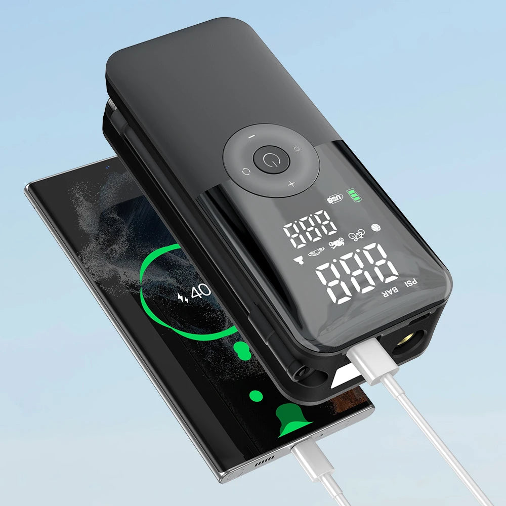 ⛽ Portable Digital Air Pump – Inflate Anywhere 💨🏀