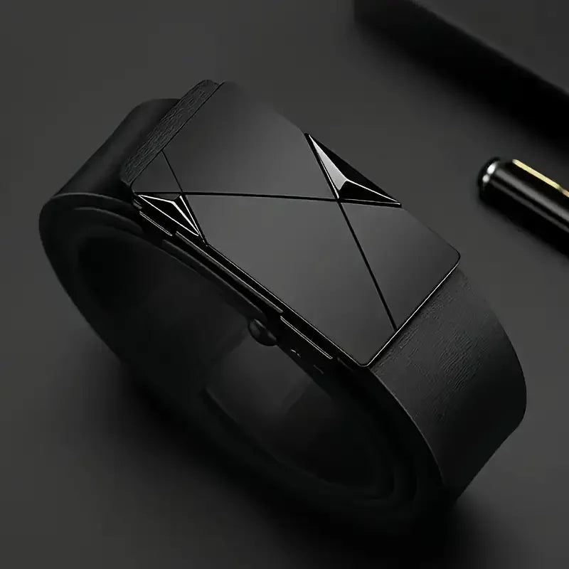 🧍‍♂️👔 Stylish Men's PU Leather Belt – Automatic Buckle