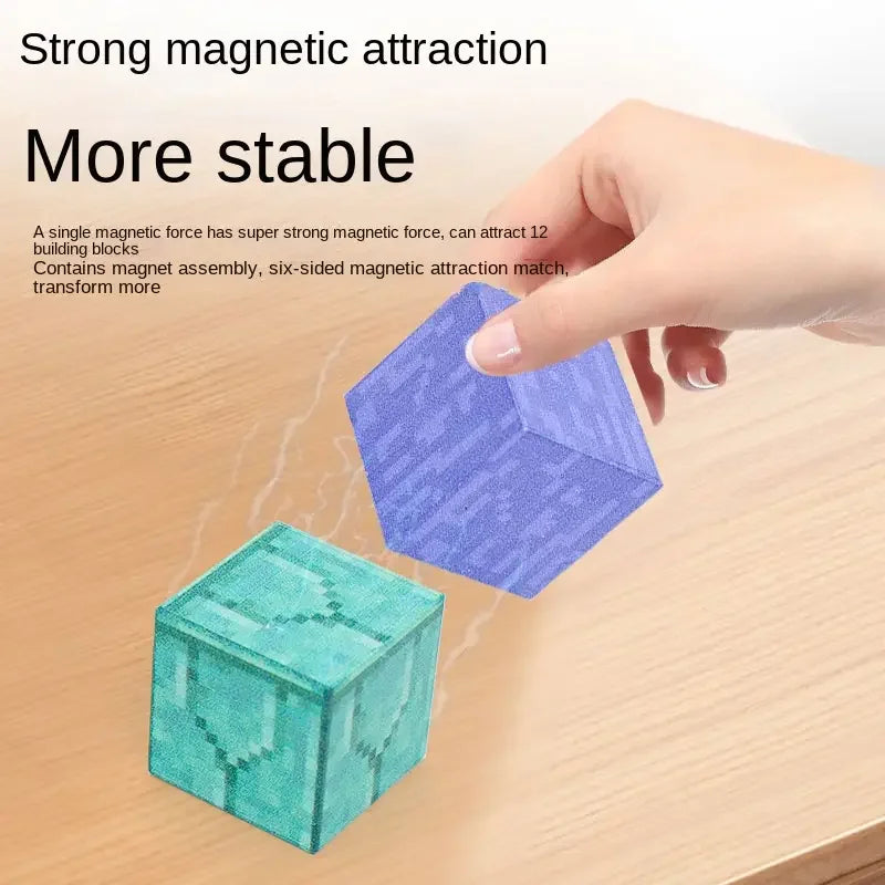 🧲 DIY Magnetic Blocks – Build Mine Magnet World Set for Boys & Girls
