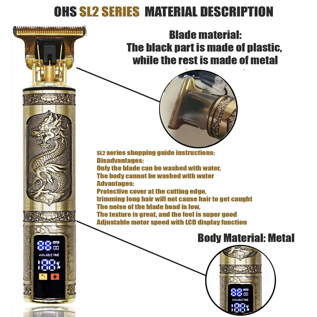 💈 T9 Hair Clipper – Electric Beard & Hair Trimmer for Men