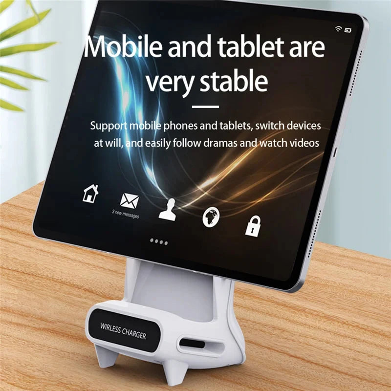 🔋 15W Wireless Charging Stand – Fast Charger & Desktop Phone Holder for iPhone, Samsung, Xiaomi, LG & More
