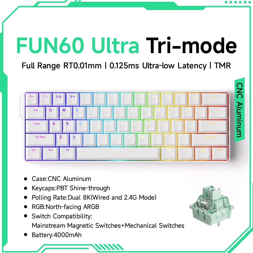 ⌨️ AKKO MonsGeek FUN60 Series Mechanical Keyboard – 61 Keys