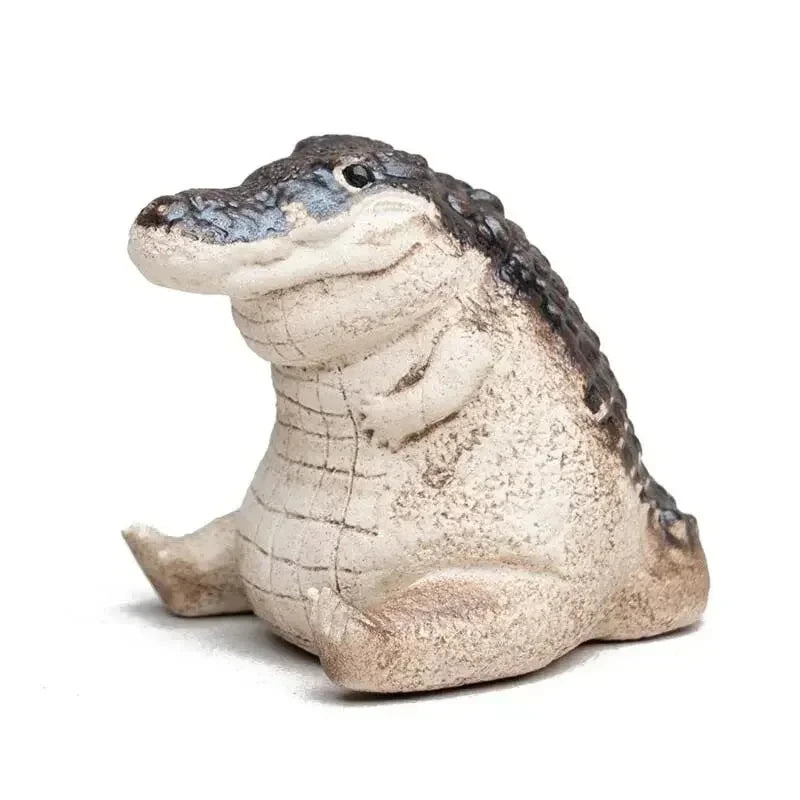🐊 Handmade Small Crocodile Tea Pet – Boutique Tea Ceremony Ornament