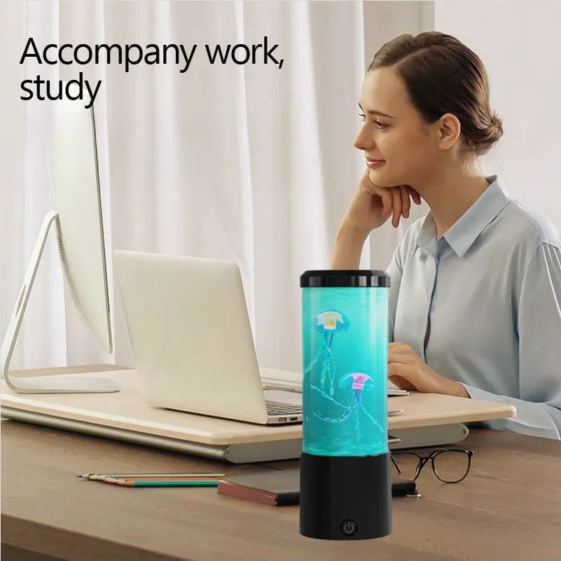 🪼 8-Inch Jellyfish Night Lamp – Color Changing LED Lava Lamp