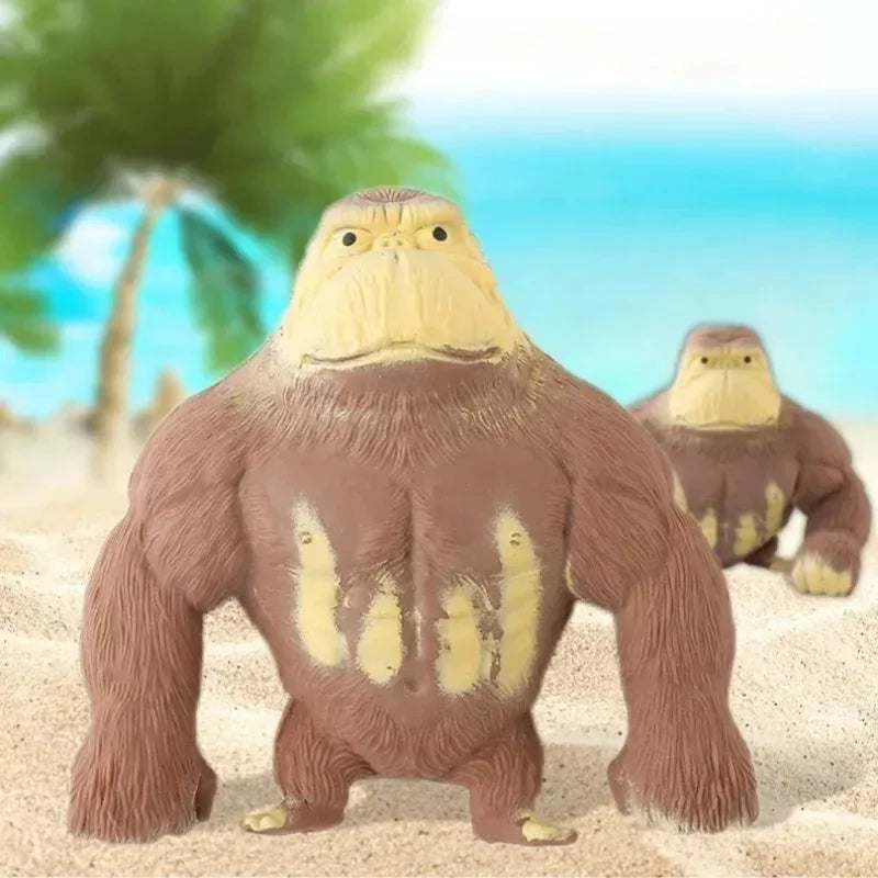 🦍😄 Cute Gorilla Figurines – Humorous Monkey Statues & Stress Relief Toy