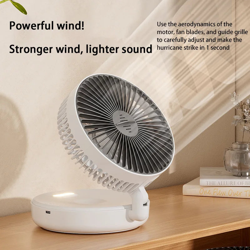 🌬️ Xiaomi 4-in-1 Multifunctional Portable Fan – Rechargeable Desktop & Wall-Mounted with Night Light