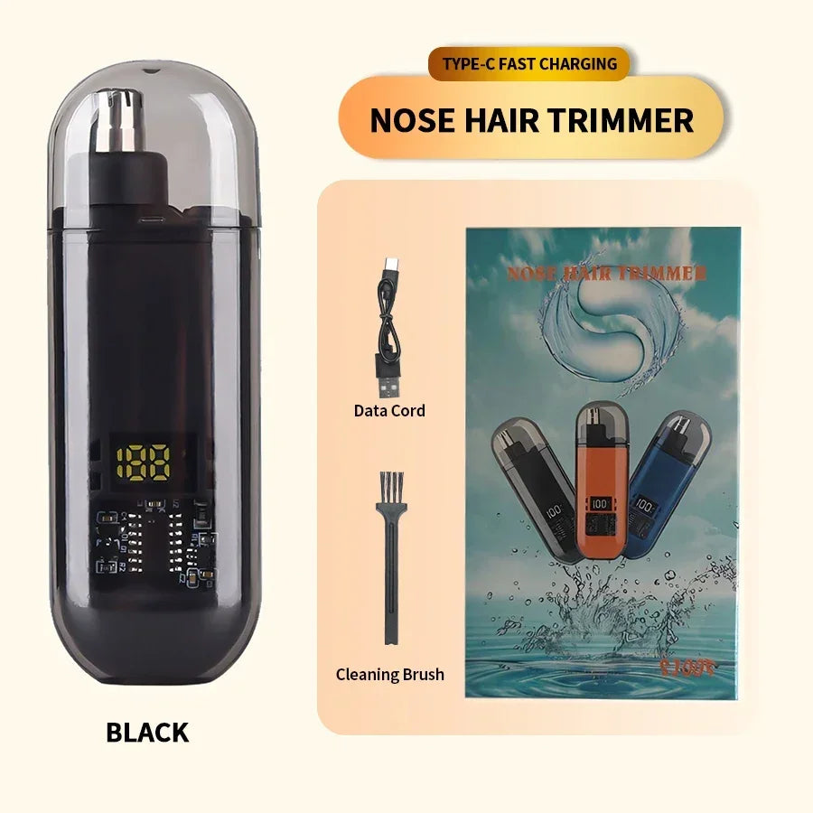 ✂️ 2 in 1 Electric Ear & Nose Hair Trimmer – Portable Professional Grooming Tool