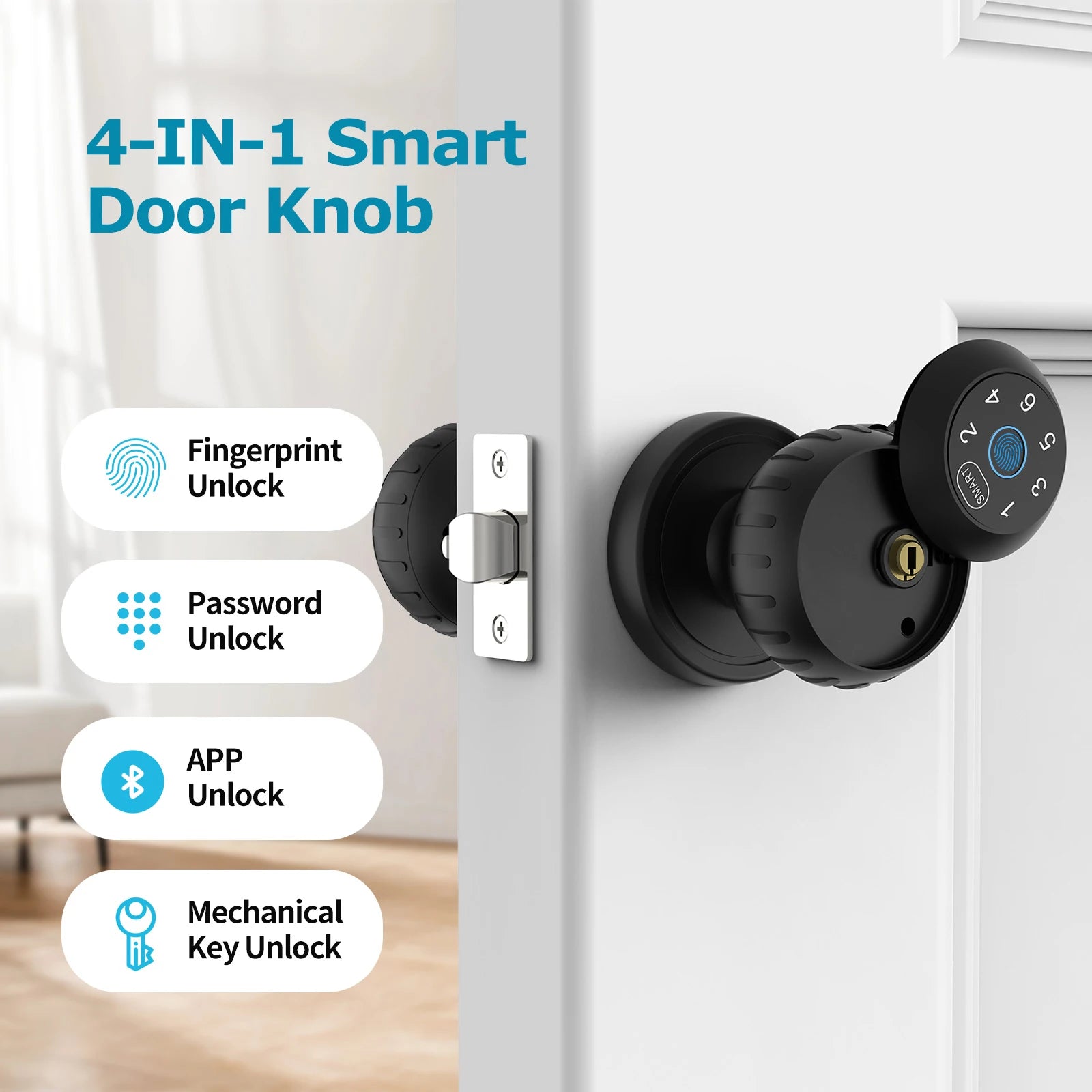 🔒 Viladepot Smart Lock with Fingerprint 📱 | App Control, Passcode & Touch Keypad 🚪