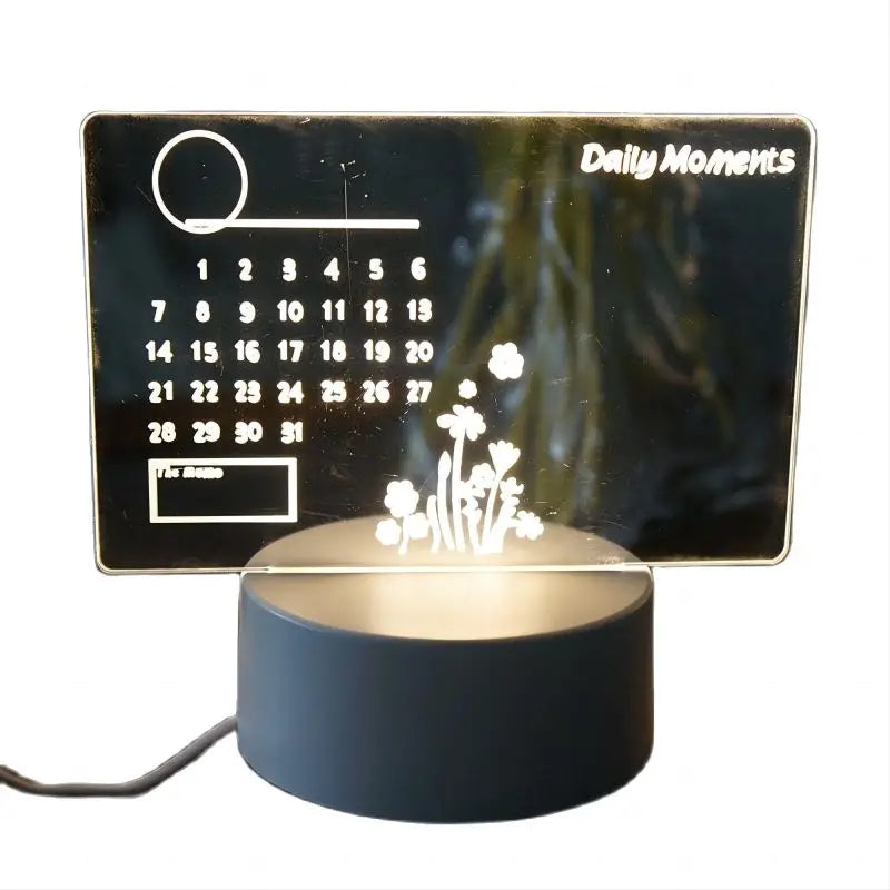 💡 Creative LED Note Board Night Light – USB Rewritable Message Board