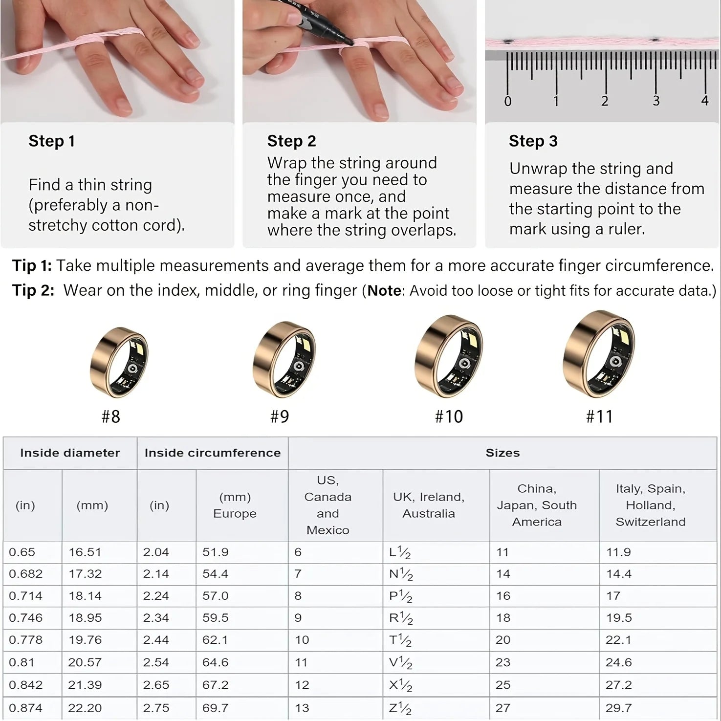 💍 Smart Ring – Sleep Tracking & Motion Monitoring | Compatible with iPhone & Android